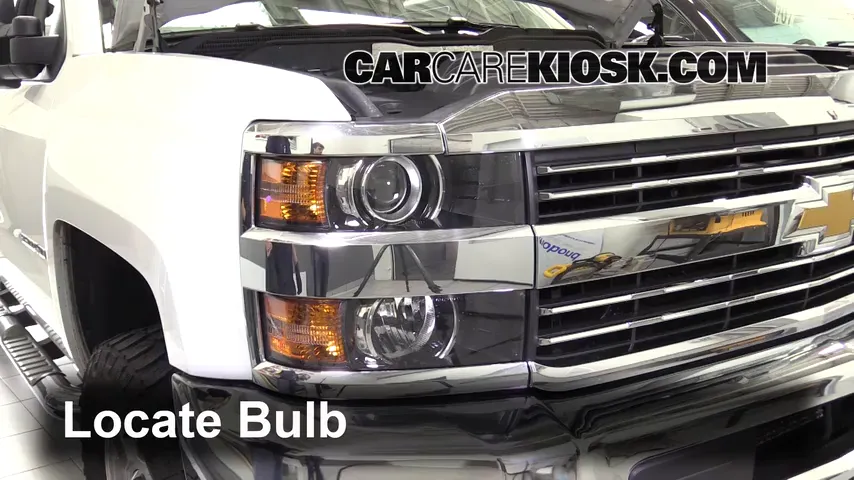 2015 Chevrolet Silverado 2500 HD LT 6.6L V8 Turbo Diesel Crew Cab Pickup Lights Highbeam (replace bulb)